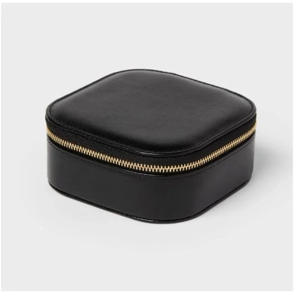 Compact Black Travel Accessory Organizer Pouch Small Storage Bag